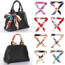 Load image into Gallery viewer, 1PC Hot Mini Twill Floral Scarf Handle Tie Bag Belt Strap Handbag Accessories Headband Ribbon Bow Tie Decoration Bag Accessories