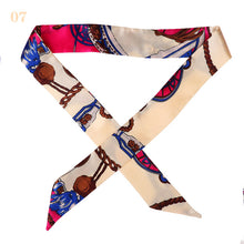 Load image into Gallery viewer, 1PC Hot Mini Twill Floral Scarf Handle Tie Bag Belt Strap Handbag Accessories Headband Ribbon Bow Tie Decoration Bag Accessories