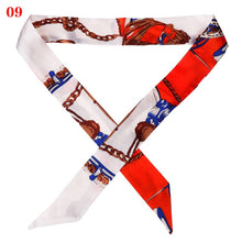 Load image into Gallery viewer, 1PC Hot Mini Twill Floral Scarf Handle Tie Bag Belt Strap Handbag Accessories Headband Ribbon Bow Tie Decoration Bag Accessories