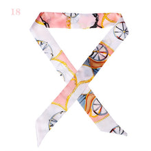 Load image into Gallery viewer, 1PC Hot Mini Twill Floral Scarf Handle Tie Bag Belt Strap Handbag Accessories Headband Ribbon Bow Tie Decoration Bag Accessories