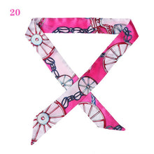 Load image into Gallery viewer, 1PC Hot Mini Twill Floral Scarf Handle Tie Bag Belt Strap Handbag Accessories Headband Ribbon Bow Tie Decoration Bag Accessories