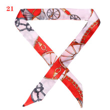 Load image into Gallery viewer, 1PC Hot Mini Twill Floral Scarf Handle Tie Bag Belt Strap Handbag Accessories Headband Ribbon Bow Tie Decoration Bag Accessories