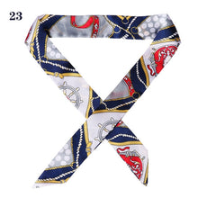 Load image into Gallery viewer, 1PC Hot Mini Twill Floral Scarf Handle Tie Bag Belt Strap Handbag Accessories Headband Ribbon Bow Tie Decoration Bag Accessories