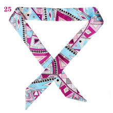 Load image into Gallery viewer, 1PC Hot Mini Twill Floral Scarf Handle Tie Bag Belt Strap Handbag Accessories Headband Ribbon Bow Tie Decoration Bag Accessories