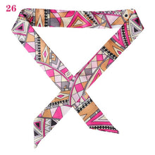 Load image into Gallery viewer, 1PC Hot Mini Twill Floral Scarf Handle Tie Bag Belt Strap Handbag Accessories Headband Ribbon Bow Tie Decoration Bag Accessories