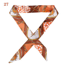 Load image into Gallery viewer, 1PC Hot Mini Twill Floral Scarf Handle Tie Bag Belt Strap Handbag Accessories Headband Ribbon Bow Tie Decoration Bag Accessories